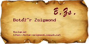 Botár Zsigmond névjegykártya