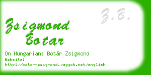 zsigmond botar business card