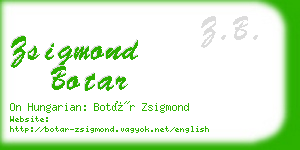 zsigmond botar business card